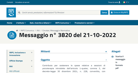 Bonus psicologo 2022: graduatorie entro il 7 dicembre, poi via libera per l'utilizzo