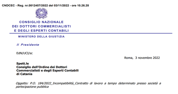 Commercialisti: l'attività professionale è incompatibile con il full time da dipendente pubblico
