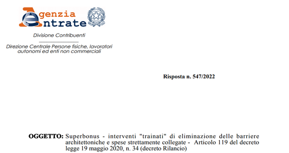 Superbonus per i lavori trainati, quali sono le spese ammesse? Nuove istruzioni delle Entrate
