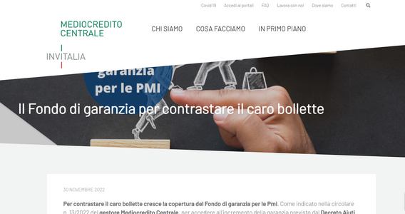 Caro bollette: al via le domande per accedere alla garanzia del fondo PMI