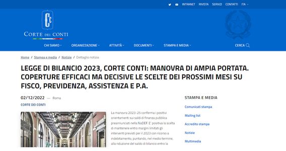 Legge di Bilancio 2023, dai bonus bollette ai contanti: le perplessità della Corte dei Conti