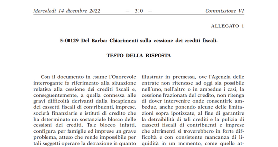 Superbonus e cessione del credito: i chiarimenti sul divieto di frazionamento