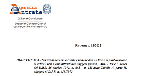 Servizi editoriali online: i chiarimenti delle Entrate sui criteri di applicazione dell'IVA