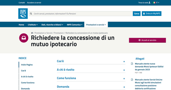 Mutuo ipotecario INPS: chi può richiederlo e come con il nuovo servizio attivo da gennaio 2023