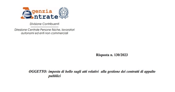 Imposta di bollo e gestione appalti pubblici, quanto pagare e per quali atti?