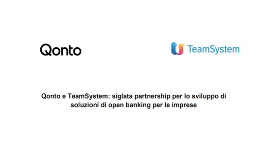 Open banking per le imprese: siglata la partnership tra Qonto e TeamSystem