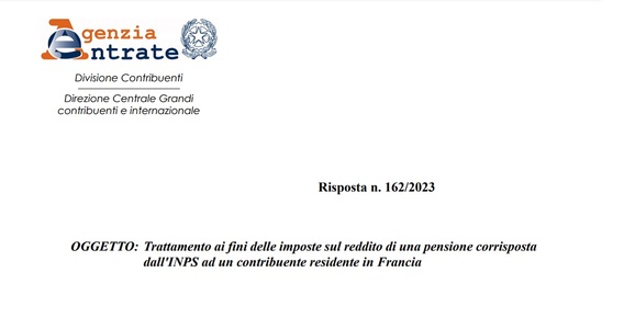 La tassazione della pensione per i cittadini italiani residenti in Francia