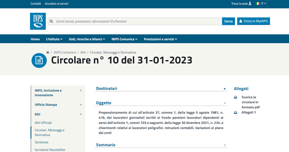 Prepensionamento giornalisti: le istruzioni INPS su come fare domanda