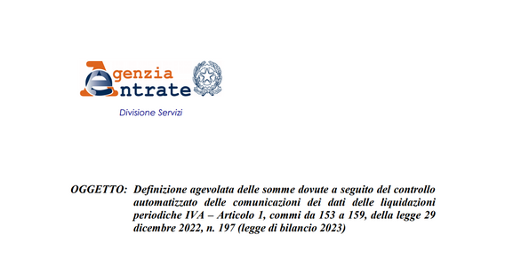 La definizione agevolata degli avvisi bonari 2023 riguarda anche le LIPE