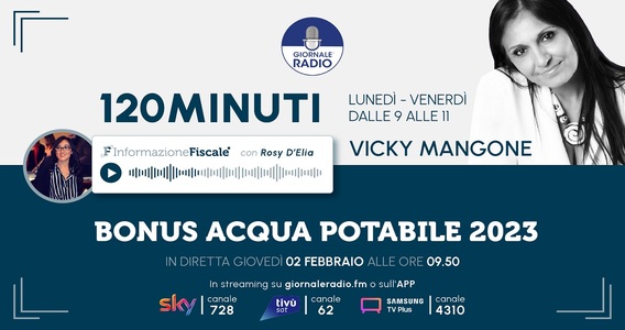 Per quali spese si può ottenere il bonus acqua potabile 2023? Le novità ai microfoni di Giornale Radio