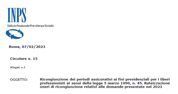 Ricongiunzione contributi 2023, le istruzioni INPS per il pagamento a rate dei professionisti