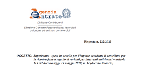 Superbonus e sismabonus: le spese “in accollo” rientrano nella detrazione?