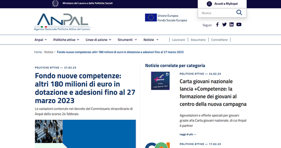 Fondo Nuove Competenze 2022: proroga al 27 marzo 2023 per domanda e accordi collettivi