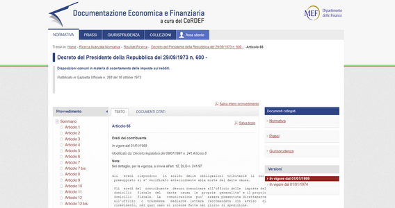Gli eredi rispondono anche dei debiti fiscali
