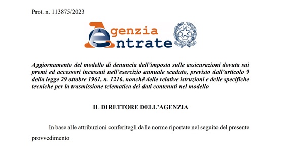 Imposta assicurazioni e denuncia dei premi