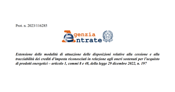 Bonus energia imprese, nuovo modello per la comunicazione della cessione del credito