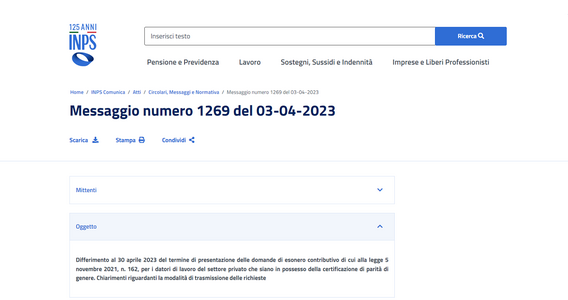Parità di genere ed esonero contributivo, dall'INPS proroga per la domanda: scadenza al 30 aprile
