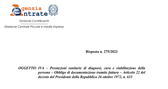 Fattura obbligatoria per le analisi cliniche: veto sullo scontrino parlante