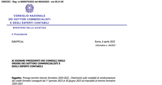 Formazione commercialisti: dal CNDCEC chiarimenti sui crediti del triennio 2020/2022