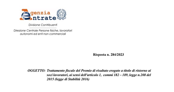 Trattamento fiscale agevolato dei ristorni, ma a precise condizioni