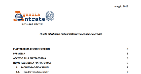 Piattaforma cessione del credito, la guida aggiornata dell'Agenzia delle Entrate