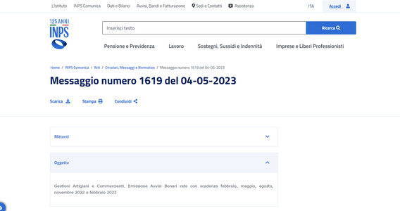 Artigiani e Commercianti: in arrivo gli avvisi bonari INPS per le rate dei contributi non pagate