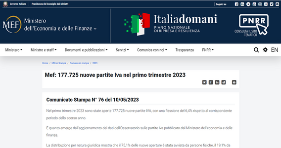 Meno partite IVA nel 2023, in calo anche i forfettari: i dati MEF per il primo trimestre