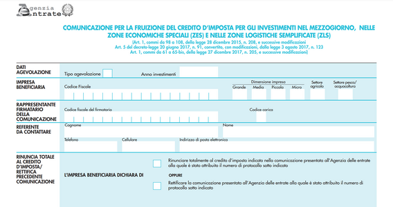 Bonus Sud e credito d'imposta ZES e ZLS: domanda dall'8 giugno per le spese del 2023