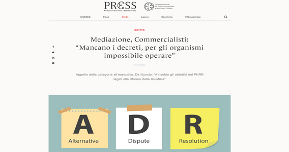 Riforma sulla mediazione: mancano i decreti ministeriali, l'allarme dei commercialisti
