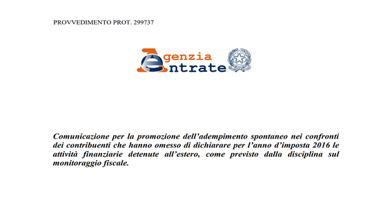 Attività estere non dichiarate 2016: lettere in arrivo dall'Agenzia delle Entrate