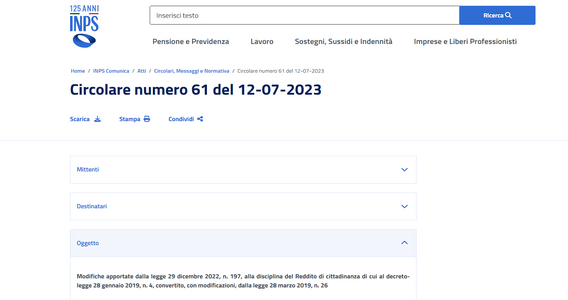 Reddito di cittadinanza verso l'addio, quando termina e chi lo riceverà fino a dicembre 2023: novità INPS