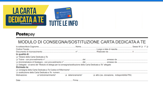 Carta dedicata a te, da Poste Italiane il modello di domanda per la consegna e le istruzioni sull'utilizzo