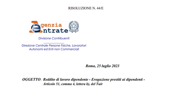 Prestiti agevolati concessi da terzi ai dipendenti: istruzioni sul calcolo del reddito di lavoro