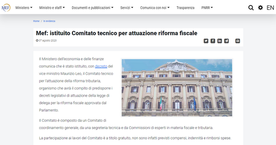 Riforma fiscale, il primo passo verso i decreti legislativi: istituito il comitato per l'attuazione