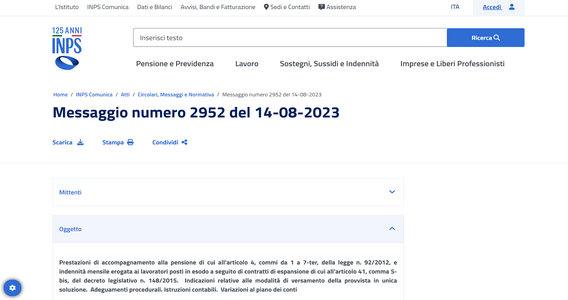 Isopensione e contratto di espansione: novità per la gestione del versamento, le istruzioni INPS
