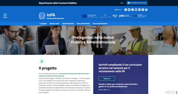 InPA, come fare la registrazione al portale di reclutamento della pubblica amministrazione