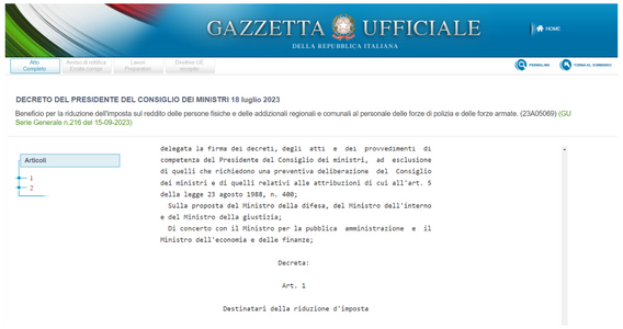 Bonus IRPEF 2023 per le forze armate e di polizia: a chi spetta la riduzione fino a 571 euro