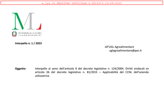 Diritti sindacali: quale contratto si applica in caso di somministrazione?