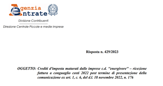 Bonus energia in scadenza: accesso libero al credito d'imposta anche per la fattura a conguaglio
