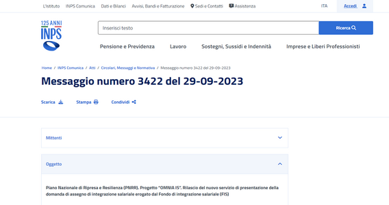 Assegno di integrazione salariale: dall'INPS la nuova procedura per la presentazione della domanda