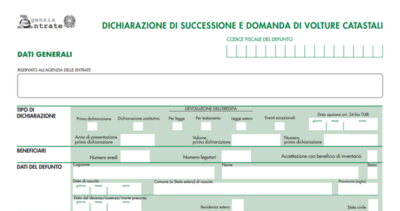Dichiarazione di successione, nuovo modello e istruzioni: la guida alla compilazione