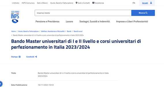 Bonus studenti INPS: come richiedere i contributi fino a 10.000 euro per master e corsi universitari