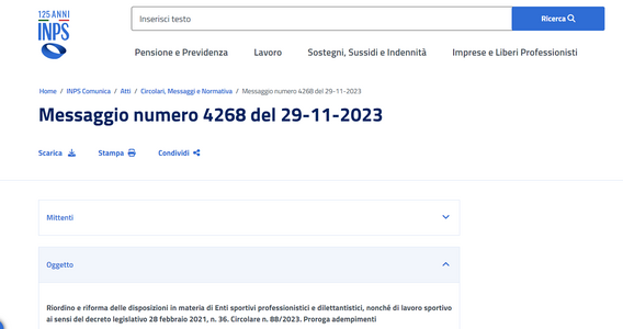 Lavoro sportivo: nuova proroga per il versamento dei contributi