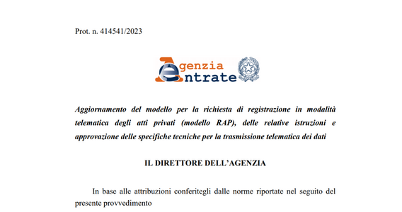 Registrazione atti privati online: aggiornato il modello RAP con le novità per il Terzo Settore