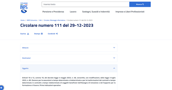 ADI e SFL: come funziona l'esonero contributivo per l'assunzione dei beneficiari, le istruzioni INPS