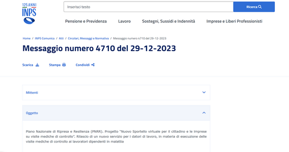 Visite fiscali: arriva il nuovo servizio INPS per i datori di lavoro