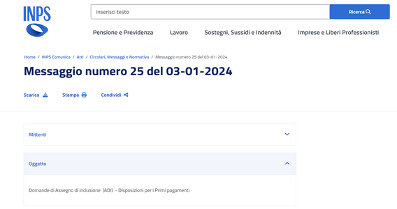 Pagamento assegno di inclusione: primo accredito dal 26 gennaio 2024