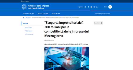 Ricerca e sviluppo: domande dal 7 febbraio 2024 per gli incentivi alle imprese del Sud