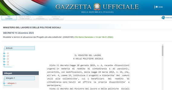 ADI e SFL: le istruzioni per la partecipazione ai progetti utili alla collettività (PUC)