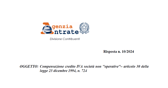 Società non operative: gestione del credito IVA
